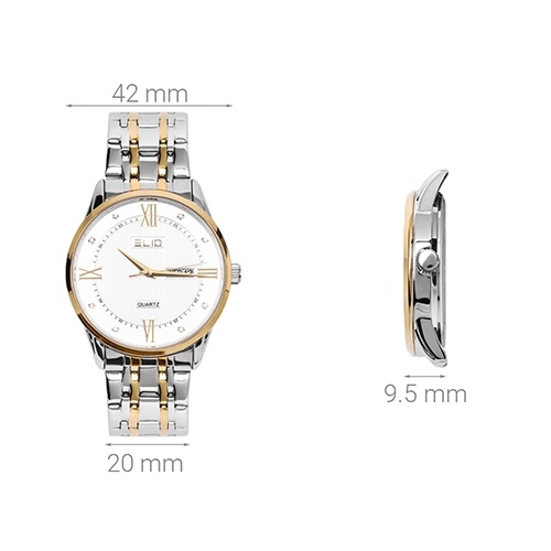 Đồng hồ ELIO 42 mm Nam ES026-C1 Màu Bạc