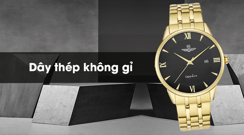 Đồng hồ nam SR Watch SG1071.1401TE có dây đeo chống oxi hóa Đồng hồ nam SR Watch SG1071.1401TE có dây đeo chống oxi hóa