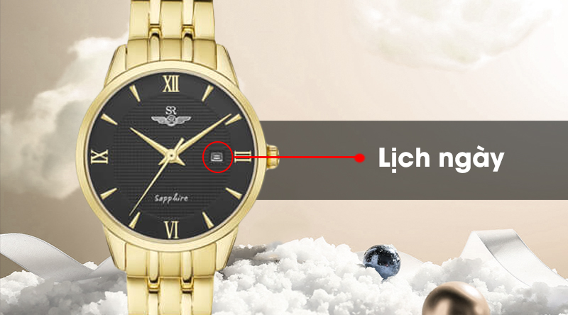 Đồng hồ nữ SR Watch SL1071.1401TE có lịch ngày tiện dụng Đồng hồ nữ SR Watch SL1071.1401TE có lịch ngày tiện dụng