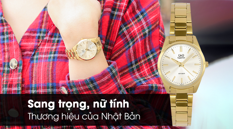 Đồng hồ nữ Q&Q S393J010Y có thiết kế nữ tính Đồng hồ nữ Q&Q S393J010Y có thiết kế nữ tính