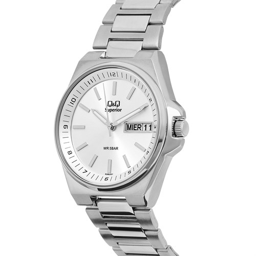Đồng hồ Q&Q 40 mm Nam S396J201Y Màu Bạc