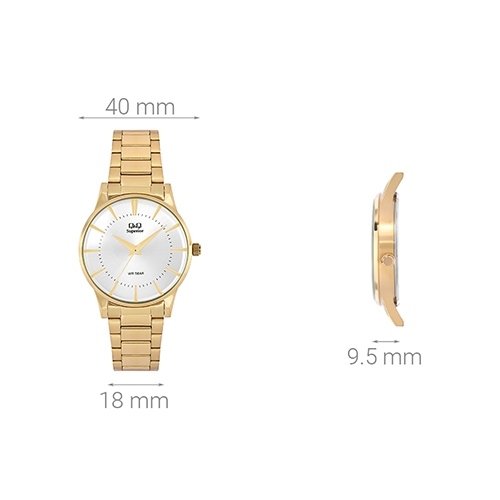 Đồng hồ Q&Q 40 mm Nam S398J001Y Màu Vàng
