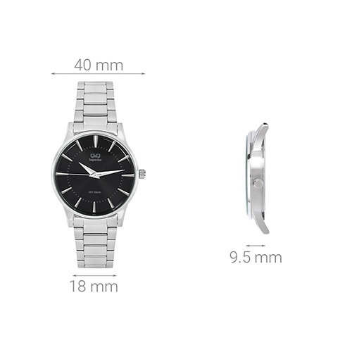 Đồng hồ Q&Q 40 mm Nam S398J202Y Màu Bạc