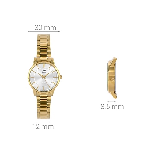 Đồng hồ Q&Q 30 mm Nữ S399J001Y Màu Vàng