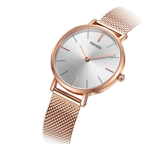 Đồng hồ NAKZEN Hoa & Gió 32 mm Nữ SS9001LRE-7NO Màu Vàng Hồng