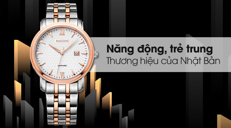 Đồng hồ nam Nakzen SS4010GTR-1NO sở hữu nét trẻ trung Đồng hồ nam Nakzen SS4010GTR-1NO sở hữu nét trẻ trung