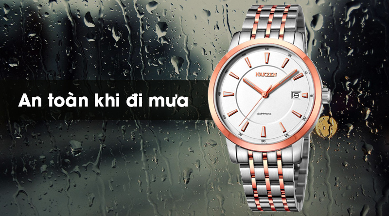 Đồng hồ nam Nakzen SS4027GTR-7N0 có hệ số chống nước 3 ATM Đồng hồ nam Nakzen SS4027GTR-7N0 có hệ số chống nước 3 ATM