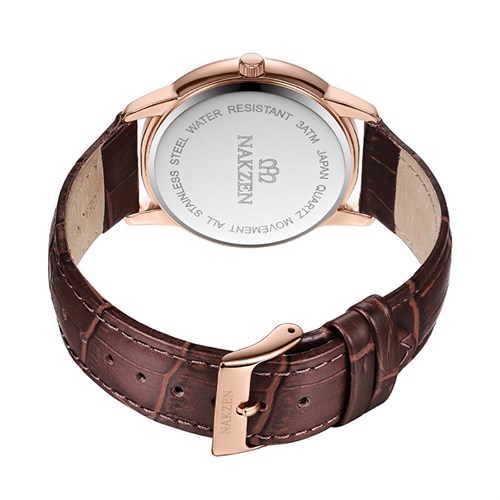 Đồng hồ NAKZEN 39 mm Nam SL4090GBN-7NR Màu Nâu