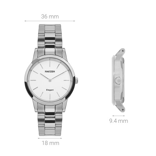 Đồng hồ NAKZEN 36 mm Nữ SS4070M-7 Màu Bạc