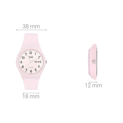Đồng hồ Q&Q 38 mm Nữ A212J005Y Màu Hồng