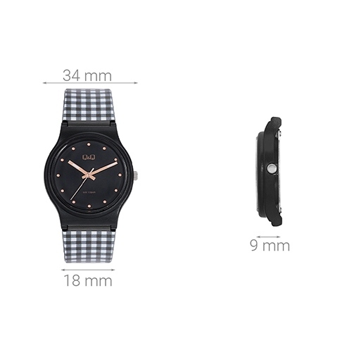 Đồng hồ Q&Q 34 mm Nữ VP46J055Y Màu Caro