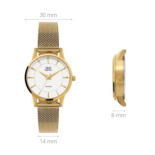 Đồng hồ Q&Q 30 mm Nữ S399J021Y Màu Vàng