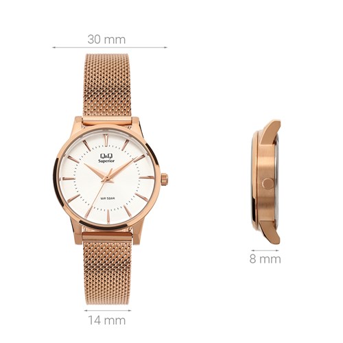 Đồng hồ Q&Q 30 mm Nữ S399J031Y Màu Vàng Hồng
