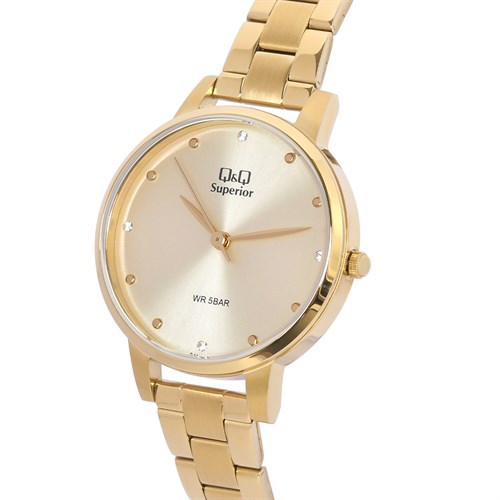 Đồng hồ Q&Q 31 mm Nữ S401J001Y Màu Vàng