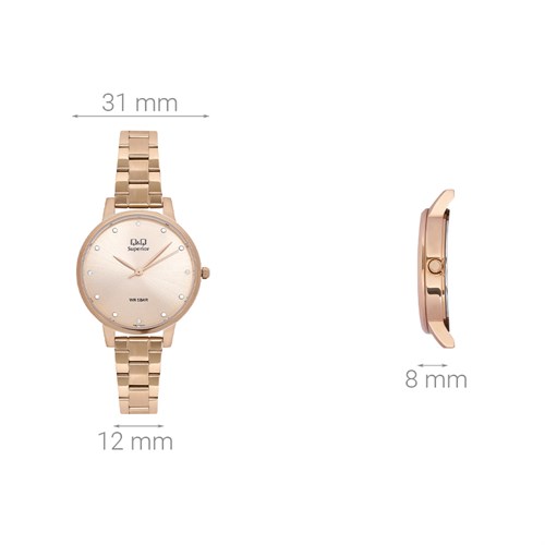Đồng hồ Q&Q 31 mm Nữ S401J002Y Màu Vàng Hồng
