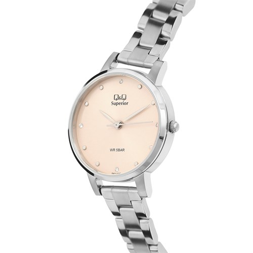 Đồng hồ Q&Q 30 mm Nữ S401J202Y Màu Bạc