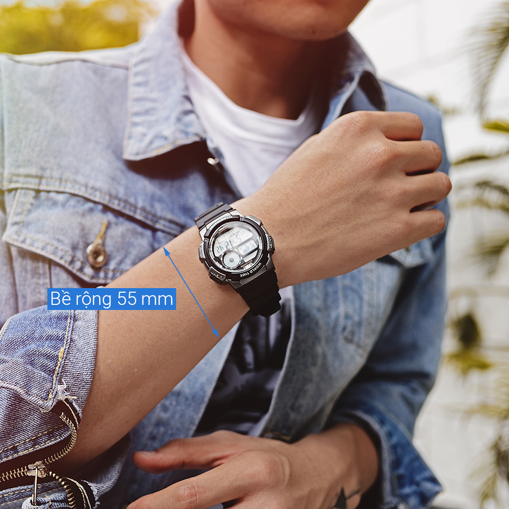 Đồng hồ CASIO 43.5 mm Nam AE-1000W-1BVDF