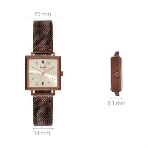 Đồng hồ CASIO 25 mm Nữ LTP-E155MR-9BDF Màu Vàng đồng