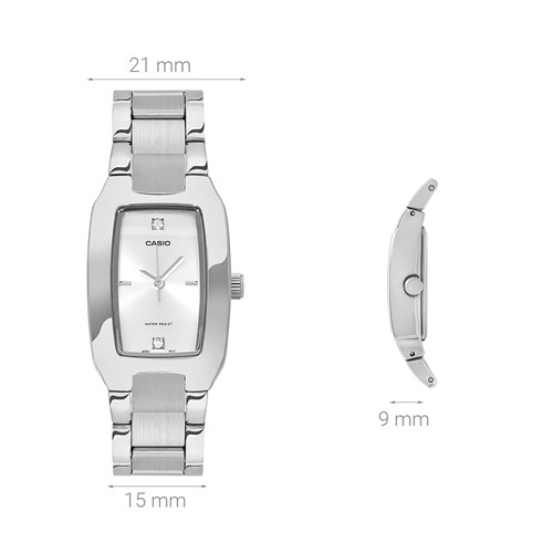 Đồng hồ CASIO 21 mm Nữ LTP-1165A-7C2DF Màu Bạc