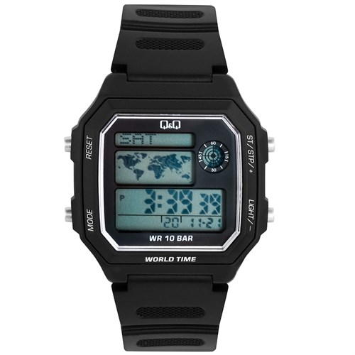 Đồng hồ Q&Q 41 mm Unisex M196J001Y Màu Đen