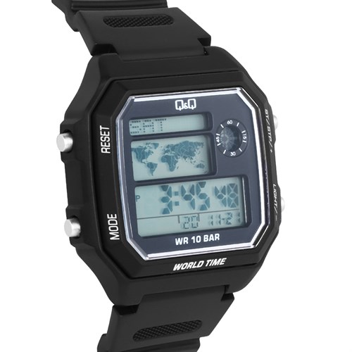 Đồng hồ Q&Q 41 mm Unisex M196J001Y Màu Đen