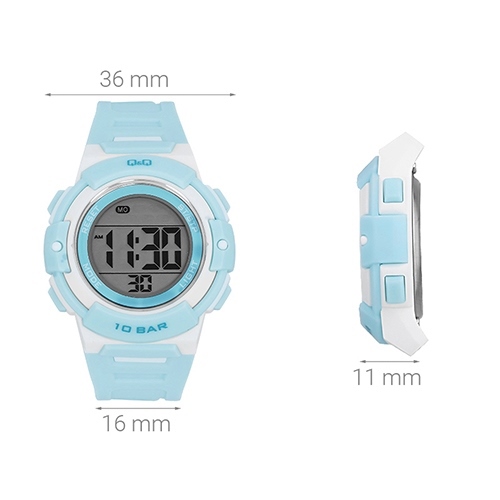Đồng hồ Q&Q 36 mm Unisex M185J006Y Màu Xanh ngọc