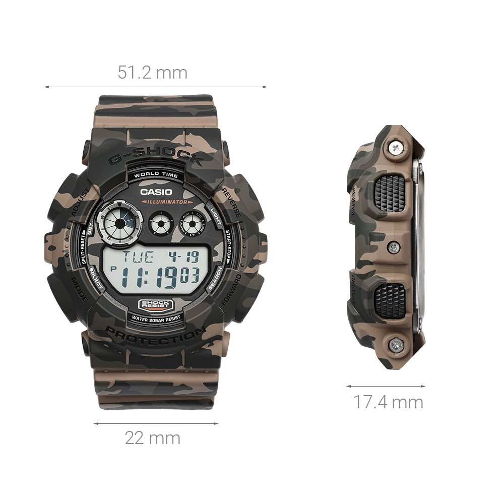 Đồng hồ G-SHOCK 51.2 mm Nam GD-120CM-5DR - 7