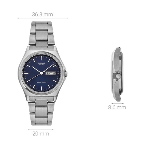 Đồng hồ CASIO 36.3 mm Nam MTP-1240D-2ADF Màu Bạc