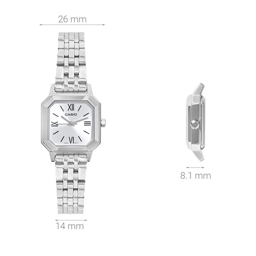 Đồng hồ CASIO 26 mm Nữ LTP-E169D-7BDF Màu Trắng