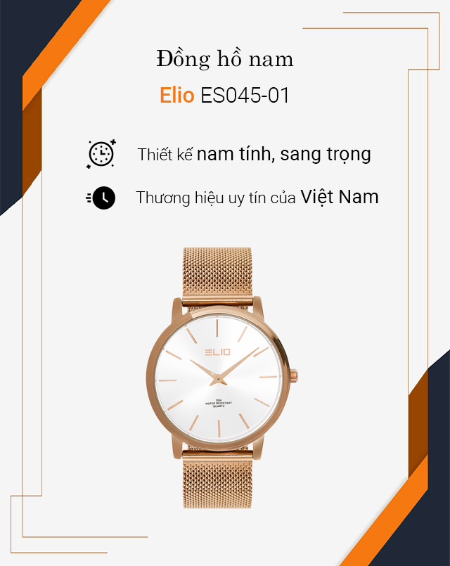 Tổng quan về đồng hồ nam Elio ES045-01