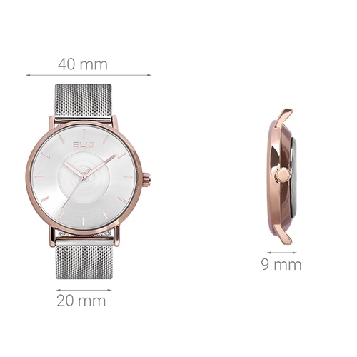 Đồng hồ ELIO 40 mm Nam ES047-01 Màu Bạc