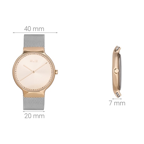 Đồng hồ ELIO 40 mm Nam ES048-01 Màu Bạc