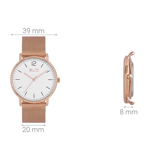 Đồng hồ ELIO 39 mm Nam ES057-01 Màu Vàng Hồng