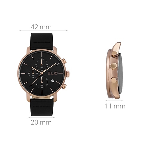 Đồng hồ ELIO 42 mm Nam EL046-01 Màu Đen
