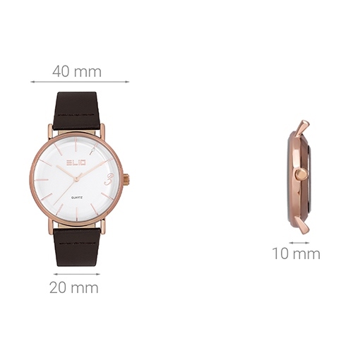 Đồng hồ ELIO 40 mm Nam EL052-01 Màu Nâu