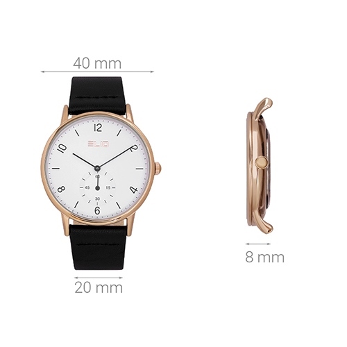 Đồng hồ ELIO 40 mm Nam EL056-01 Màu Đen