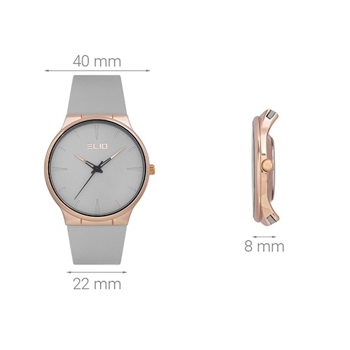 Đồng hồ ELIO 40 mm Nam EL064-01 Màu Xám