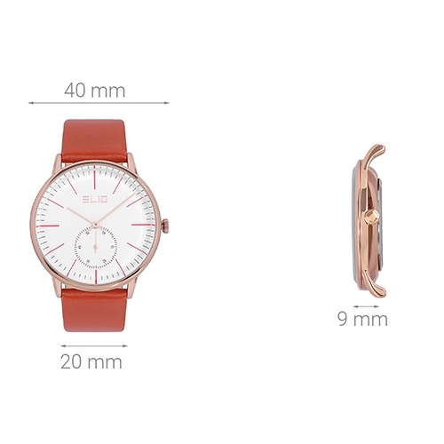 Đồng hồ ELIO 40 mm Nam EL068-01 Màu Cam