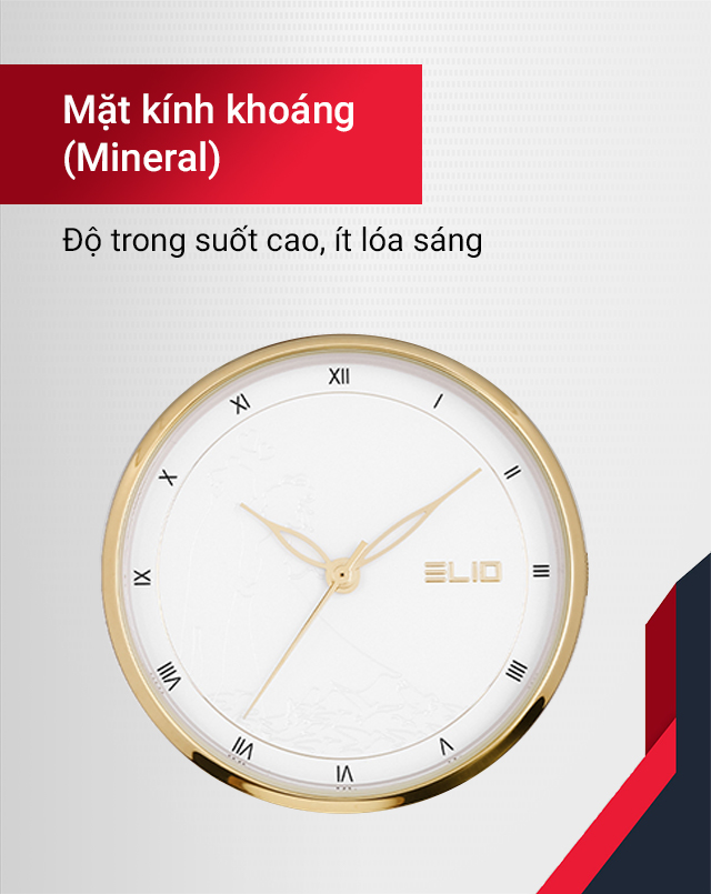 Đồng hồ Nam Elio EL071-01 có mặt kính khoáng trong suốt Đồng hồ Nam Elio EL071-01 có mặt kính khoáng trong suốt