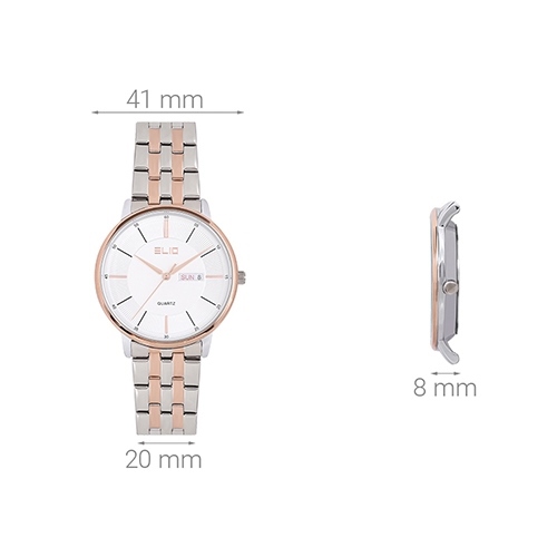 Đồng hồ ELIO 41 mm Nam ES061-01 Màu Bạc