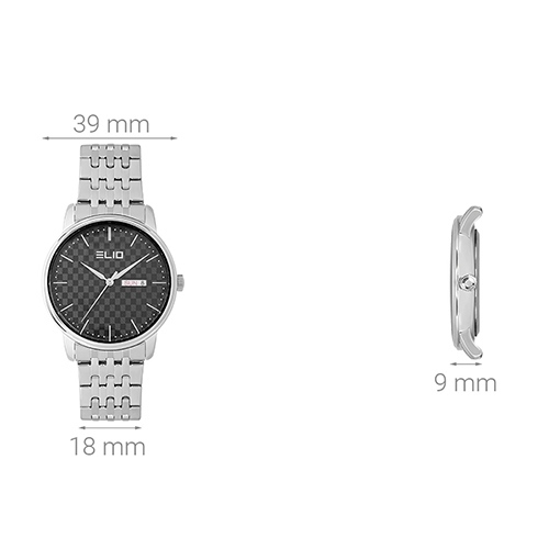 Đồng hồ ELIO 39 mm Nam ES062-01 Màu Bạc
