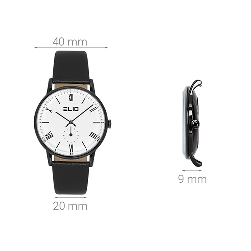 Đồng hồ ELIO 40 mm Nam EL073-01 Màu Đen
