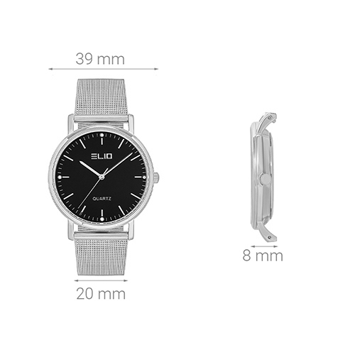 Đồng hồ ELIO 39 mm Nam ES064-01 Màu Bạc