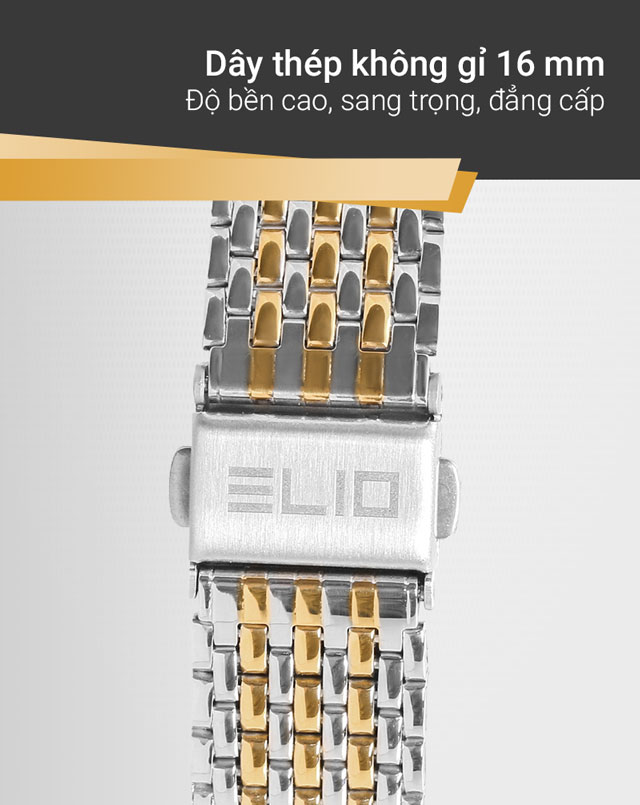 Đồng hồ Nam Elio ES059-01 trang bị dây đeo bền đẹp, chống oxi hóa Đồng hồ Nam Elio ES059-01 trang bị dây đeo bền đẹp, chống oxi hóa