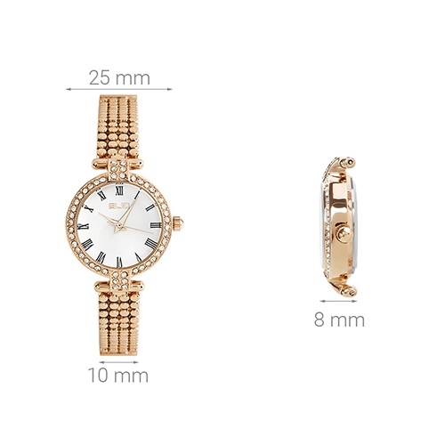 Đồng hồ ELIO 25 mm Nữ ES028-01 Màu Vàng