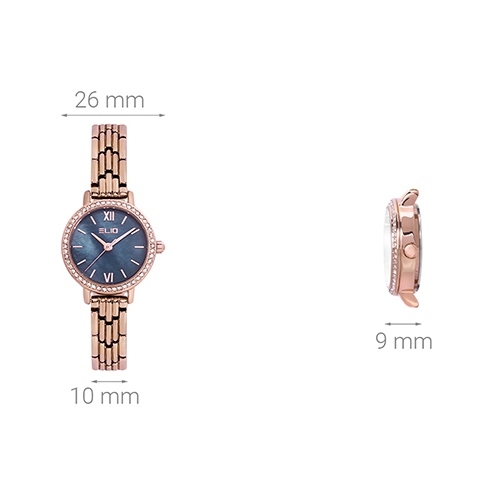 Đồng hồ ELIO Nàng Thơ 26 mm Nữ ES043-01 Màu Vàng Hồng