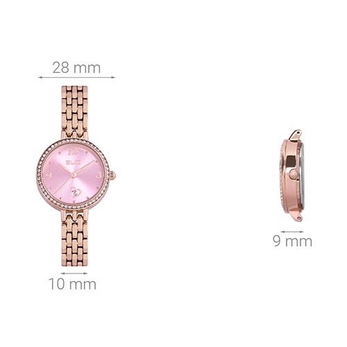 Đồng hồ ELIO Nàng Thơ 28 mm Nữ ES044-01 Màu Vàng Hồng