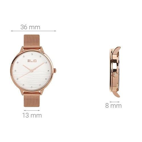 Đồng hồ ELIO 36 mm Nữ ES049-01 Màu Vàng Hồng