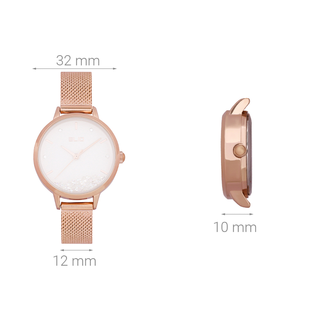 Đồng hồ ELIO 32 mm Nữ ES053-01 Màu Vàng Hồng