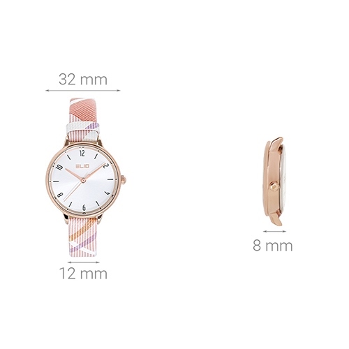 Đồng hồ ELIO Nắng Xuân 32 mm Nữ EL025-02 Màu Trắng